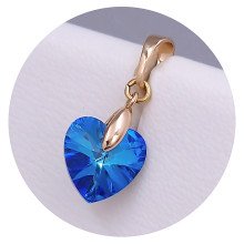 Кулон XР. Позолота 18К. Камені: Swarovski синього кольору. Довжина: 19 мм. Ширина: 10 мм.