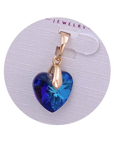 Кулон XР. Позолота 18К. Камені: Swarovski синьо-фіолетового кольору. Довжина: 19 мм. Ширина: 10 мм.