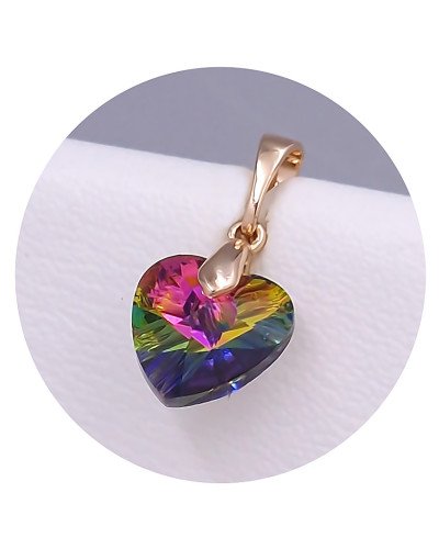 Кулон XР. Позолота 18К. Камені: Swarovski кольору хамелеон. Довжина: 19 мм. Ширина: 10 мм.