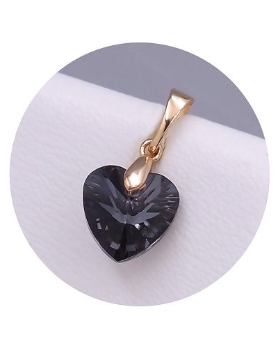 Кулон XР. Позолота 18К. Камені: Swarovski чорного кольору. Довжина: 19 мм. Ширина: 10 мм.