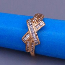 Каблучка XР. Позолота 18К. Камені: циркон. Є: 16р