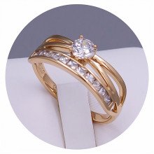 Каблучка XР. Позолота 18К. Камені: циркон. Є: 17р
