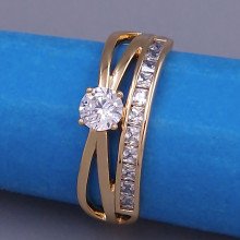 Каблучка XР. Позолота 18К. Камені: циркон. Є: 17р