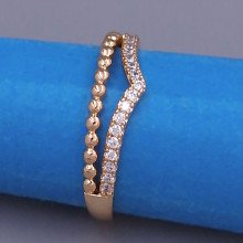 Каблучка XР. Позолота 18К. Камені: циркон. Є: 18р 19р