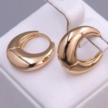 Сережки ХР. Позолота 18К. Діаметр: 18 мм. Ширина: 6 мм.