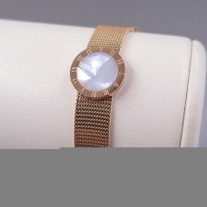 Жорсткий браслет Stainless Steel з білою емаллю. Сталь. Позолота ЧВ. Довжина: 21 см. Ширина: 15 мм.