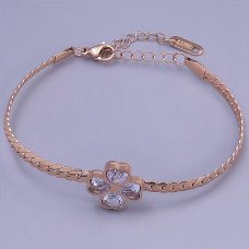 Браслет Stainless Steel. Сталь. Позолота ЧВ. Камені: білий циркон. Довжина: 17-22 см. Ширина: 14 мм.