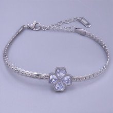 Браслет Stainless Steel. Сталь. Родій. Камені: білий циркон. Довжина: 17-22 см. Ширина: 14 мм.