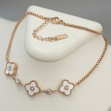 Ланцюжок з двостороннім кулоном Stainless Steel з емаллю та цирконом. Сталь. Позолота ЧВ. Довжина ланцюжка: 42-47см