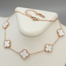 Ланцюжок з двостороннім кулоном Stainless Steel з емаллю та цирконом. Сталь. Позолота ЧВ. Довжина ланцюжка: 42-47см