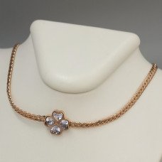 Ланцюжок із кулоном Stainless Steel. Сталь. Позолота ЧВ. Камені: білий циркон. Довжина ланцюжка: 40-44 см.