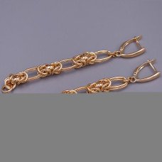 Сережки ХР. Позолота 18К. Довжина: 70 мм. Ширина: 6 мм.