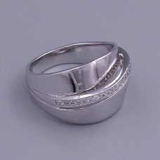 Каблучка XР. Родій. Камені: білий циркон. Є: 17р 18р 19р 20р 21р
