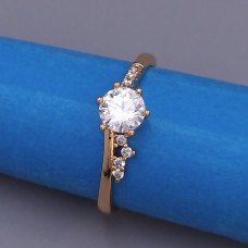Каблучка XР. Позолота 18К. Камені: білий циркон. Є: 19р