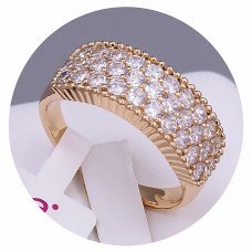 Каблучка XР. Позолота 18К. Камені: білий циркон. Є: 18р