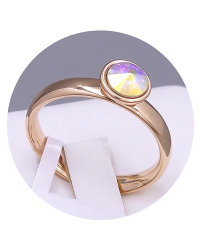 Каблучка XР. Позолота 18К. Камені: Swarovski бензинового кольору. Є: 16р 18р роз'єм