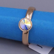 Каблучка XР. Позолота 18К. Камені: Swarovski бензинового кольору. Є: 16р 18р роз'єм