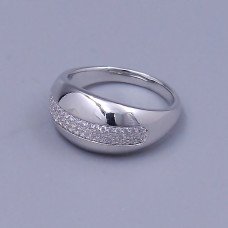 Каблучка XР. Родій. Камені: білий циркон. Є: 16р 17р 18р 19р 20р