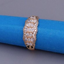 Каблучка XР. Позолота 18К. Камені: циркон. Є: 17р 19р