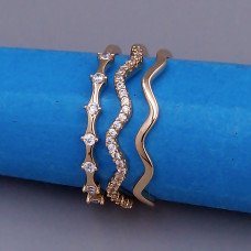 Каблучка XР. Позолота 18К. Камені: циркон. Є: 16р 18р