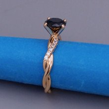 Каблучка XР. Позолота 18К. Камені: циркон. Є: 16р 19р