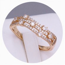 Каблучка XР. Позолота 18К. Камені: циркон. Є: 19р 20р