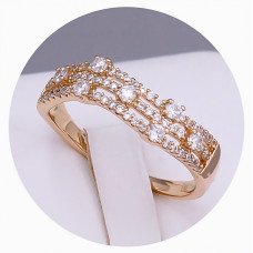 Каблучка XР. Позолота 18К. Камені: циркон. Є: 19р 20р
