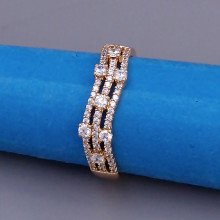 Каблучка XР. Позолота 18К. Камені: циркон. Є: 19р 20р
