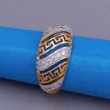 Каблучка XР. Позолота 18К + родій. Камені: циркон. Є: 16р