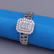 Каблучка XР. Родій. Камені: білий циркон. Є: 19р 20р