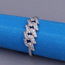Каблучка XР. Родій. Камені: білий циркон. Є: 19р 20р