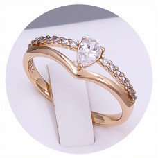 Каблучка XР. Позолота 18К. Камені: циркон. Є: 19р