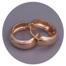 Сережки ХР M&L. Позолота 18К. Діаметр: 16 мм. Ширина: 7 мм.