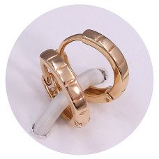 Сережки ХР. Позолота 18К. Діаметр: 13 мм. Ширина: 3 мм.