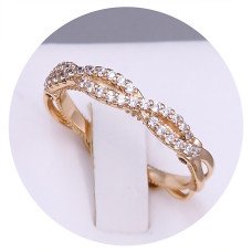 Каблучка XР. Позолота 18К. Камені: циркон. Є: 19р 20р