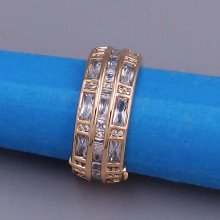 Каблучка XР. Позолота 18К. Камені: циркон. Є: 17р 18р 19р