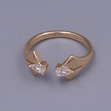 Каблучка XР. Позолота 18К. Камені: циркон. Є: 16р 18р