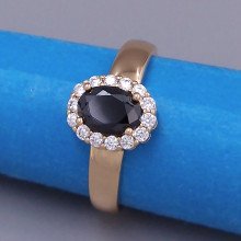 Каблучка XР. Позолота 18К. Камені: циркон. Є: 16р 17р