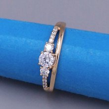 Каблучка XР. Позолота 18К. Камені: циркон. Є: 19р
