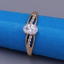 Каблучка XР. Позолота 18К. Камені: циркон. Є: 19р 20р