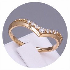 Каблучка XР. Позолота 18К. Камені: циркон. Є: 18р 19р 20р