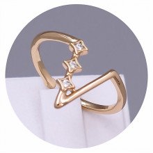 Каблучка XР. Позолота 18К. Камені: циркон. Є: 16р 18р
