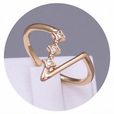 Каблучка XР. Позолота 18К. Камені: циркон. Є: 16р 18р