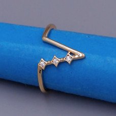 Каблучка XР. Позолота 18К. Камені: циркон. Є: 16р 18р