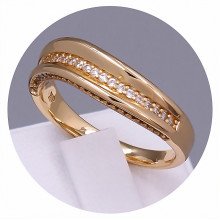 Каблучка XР. Позолота 18К. Камені: циркон. Є: 18р 19р 20р