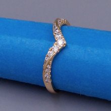 Каблучка XР. Позолота 18К. Камені: циркон. Є: 19р
