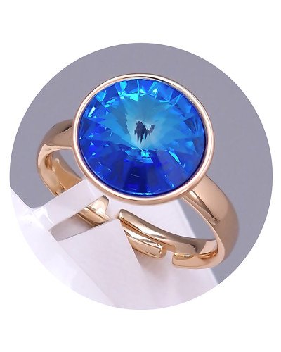 Каблучка XР. Позолота 18К. Камені: Swarovski. Є: 16р роз'єм