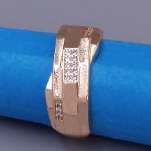 Каблучка XР M&L. Позолота 18К. Камені: циркон. Є: 17р 18р 19р