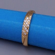Каблучка XР. Позолота 18К. Камені: циркон. Є: 17р
