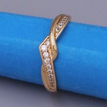 Каблучка XР. Позолота 18К. Камені: циркон. Є: 19р